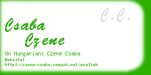 csaba czene business card